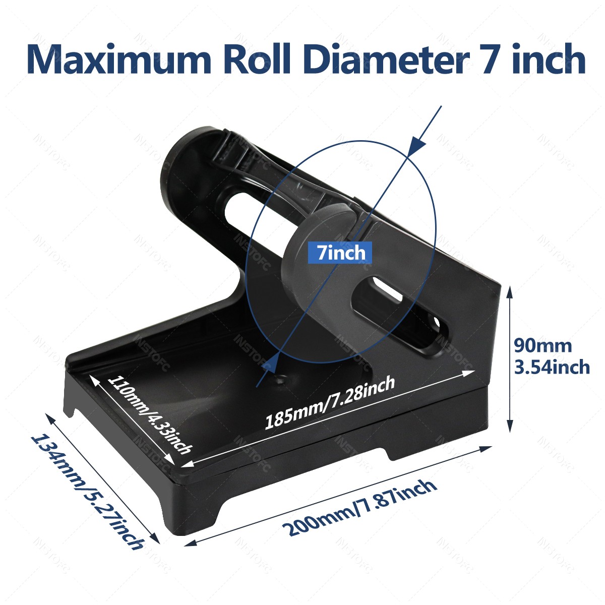 Label Holder for 4x6 Labels Printer Rolls and Fanfold Labels Sticker 2 in 1 Work for Desktop Themal Label Maker