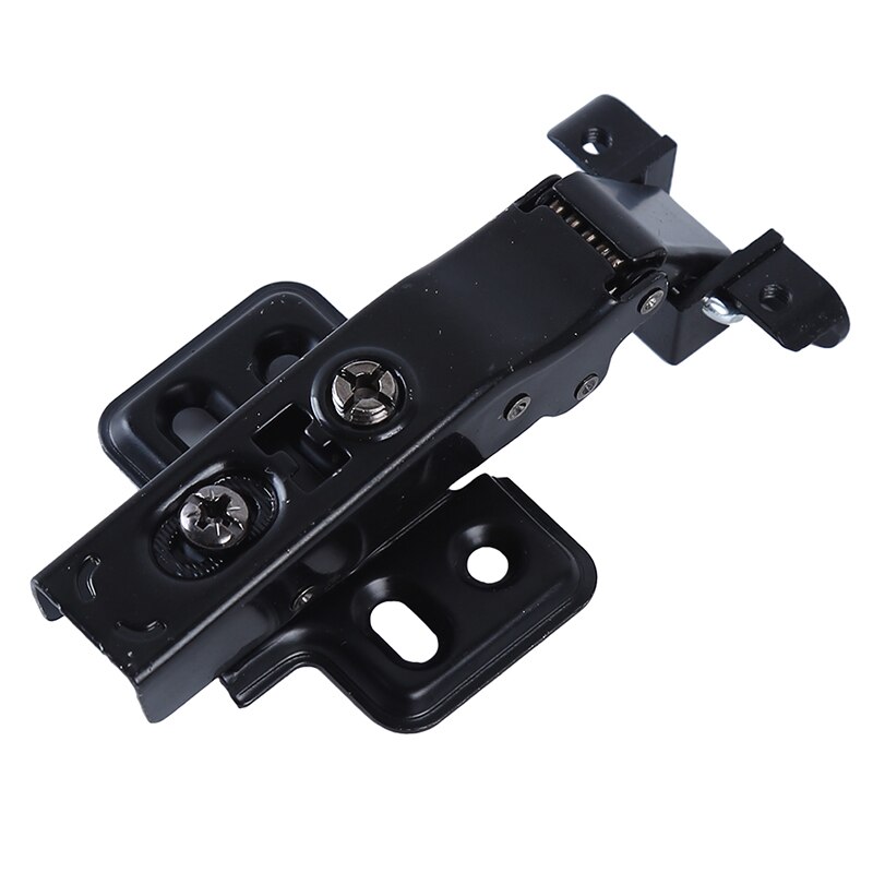 Aluminum Alloy Frame Glass Door Hinge Cold Rolled Steel Silent Hydraulic Built-in Damping Buffer Mute Hinge: half cover