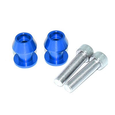 JEAR Paar CNC Swing Arm Spoelen Sliders Motorcycle Achterbrug Spool Sliders 10mm voor Kawasaki ER6F ER6N Ninja 250R 300R 400R 500 65: BLUE M8