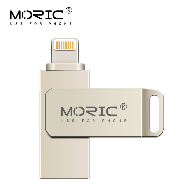 Metalen Usb Flash Drive 128Gb Cle Usb Otg Pen Drive 32Gb 64Gb Usb2.0 Flash Disk Voor Iphone X/8 Plus/8/7 Plus Usb Memory Stick
