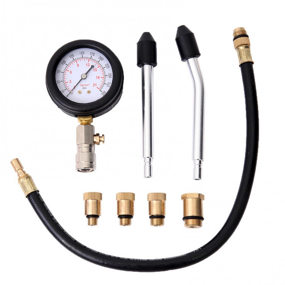 8Pcs/Set Automotive Car Motorcycle Petrol Engine Compression Tester Tools Kit Accessories Supplies Products