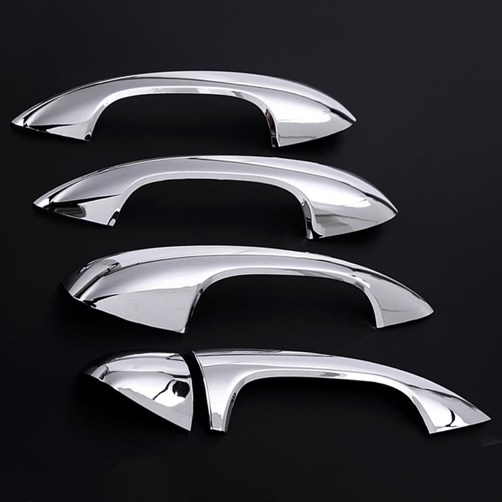For Mercedes Benz A Class A180 A200 A250 W177 V177 B Class W247 -20 Carbon Fiber ABS Car Door Handle Cover Trim Accessories: Bright silver