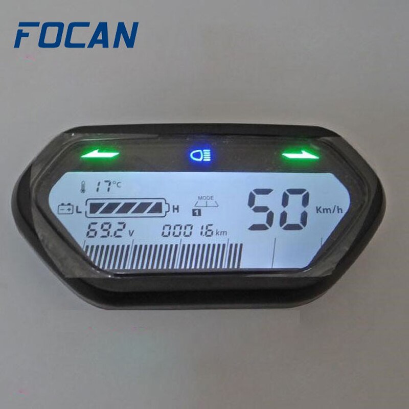 48V 60V 72V Universal electric Motorcycle Digital LCD Odometer Speedometer Tachometer