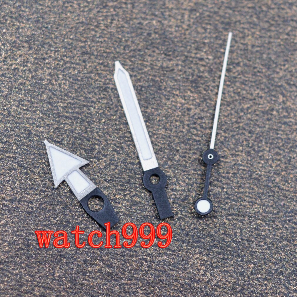 Zilveren Horloge Handen Fit NH35 NH36 Beweging Groene Lichtgevende Hand