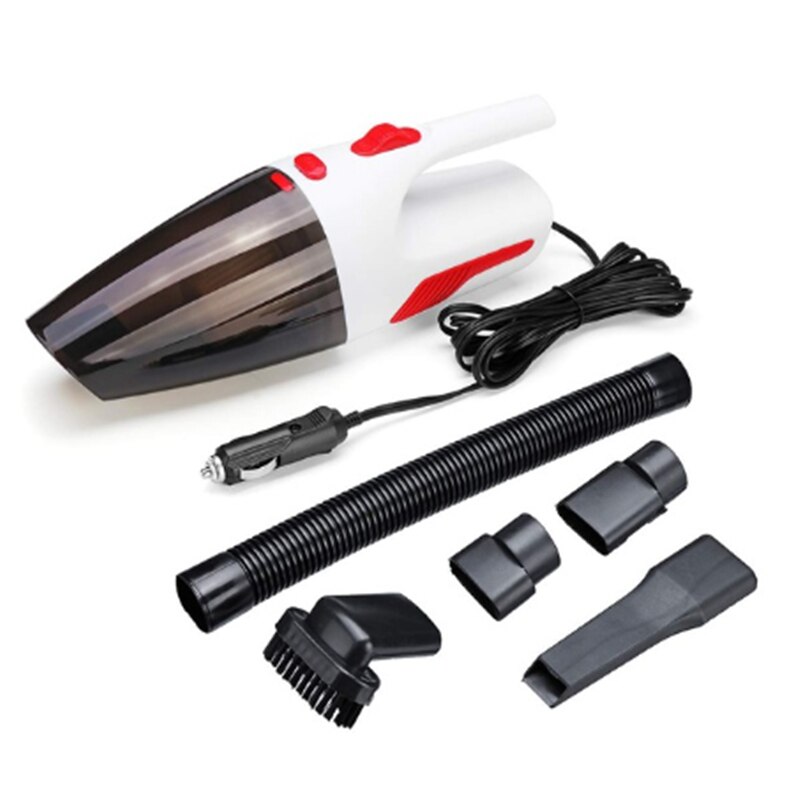 Aspiradora portátil de mano para coche, aspirador sin cable de 12V, 120W, 5000PA, potencia de succión para uso doméstico,: White Car Plug