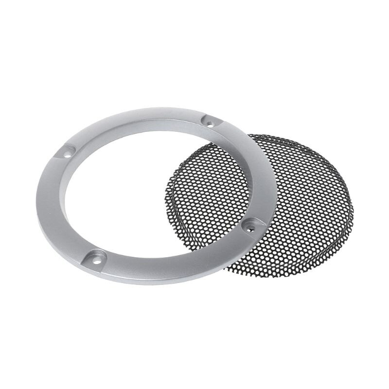 2PCS Speaker Grills 3" Protective Subwoofer Frame Grille Cover Steel Mesh Decorative Circle DIY Accessories