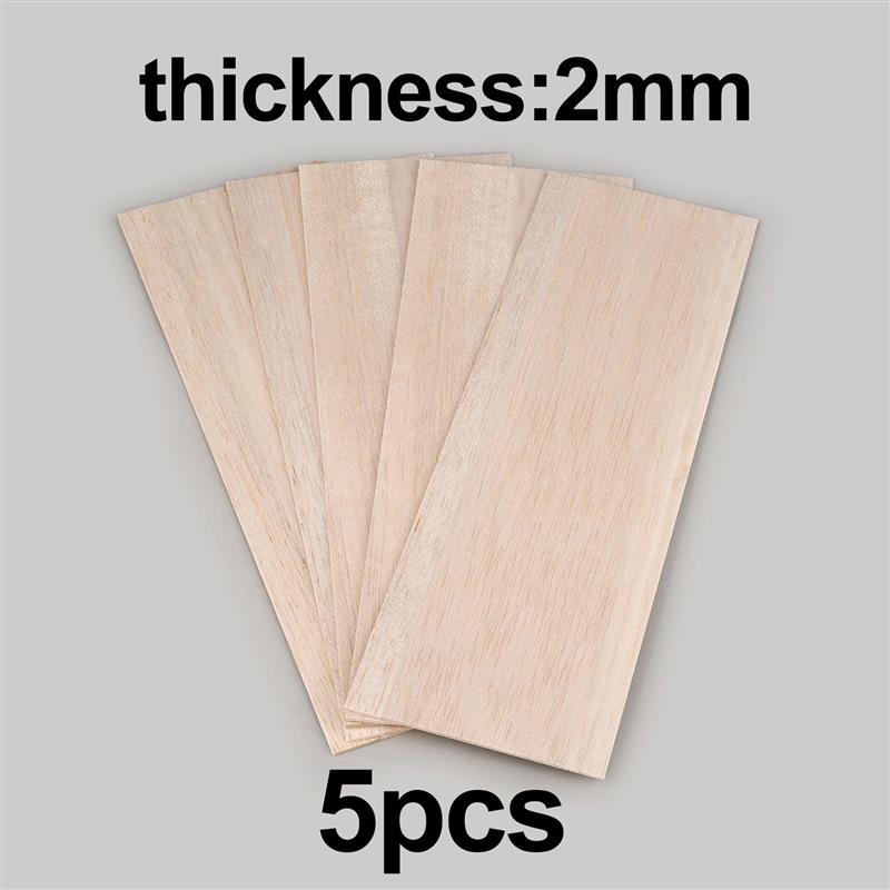 5 Pcs Balsa Wood Sheets Ply 100/200/300mm Long 100mm Wide 1/1.5/2/3mm Thick For Craft DIY Project Wood DIY Craft Accessories: Clear