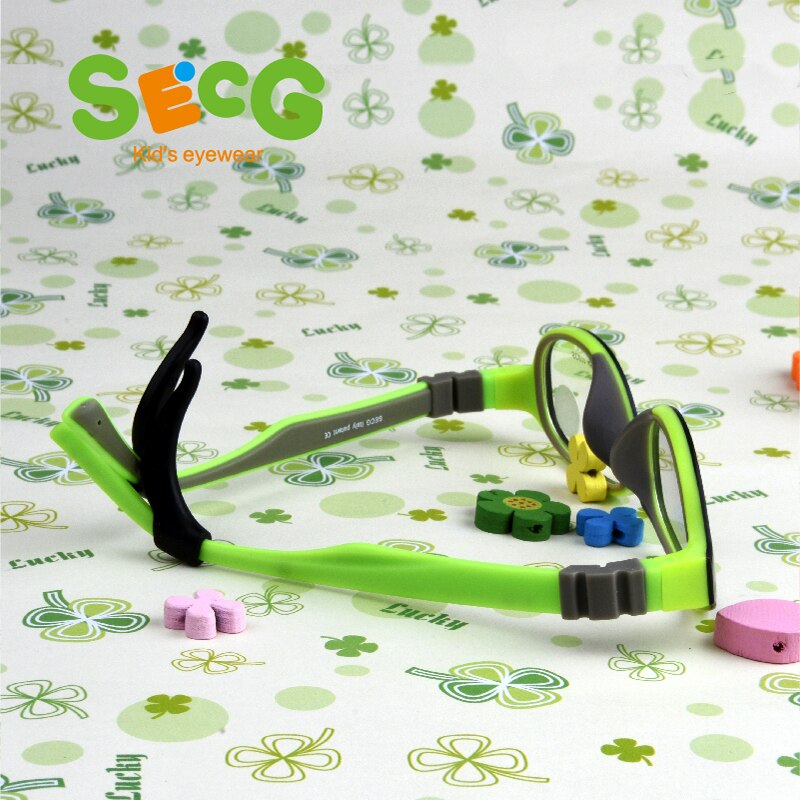 SECG TR90 Ultralight Soft Flexible Safety Kid Children Frame Glasses