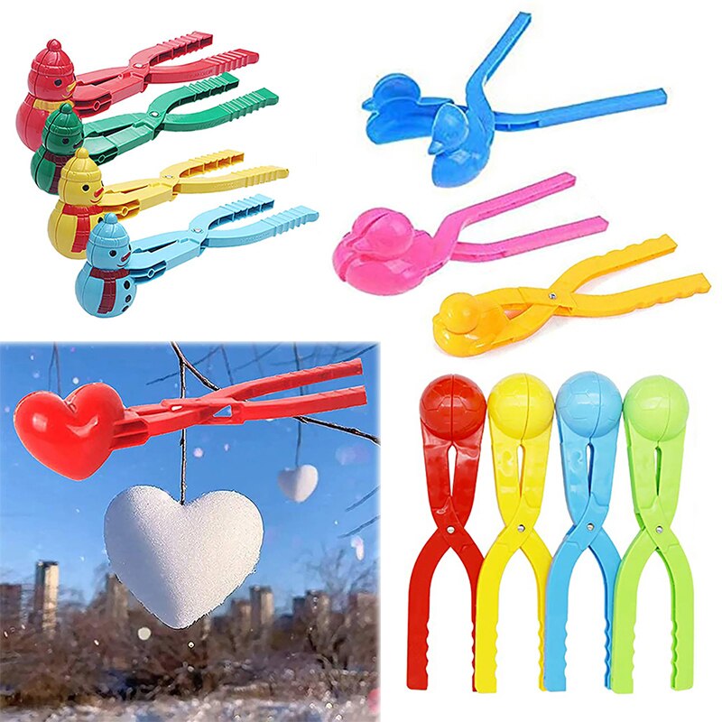 1PCs Plastic Snowball Maker Cartoon Winter Snow Mold Tool for Snowball Fight Outdoor Fun