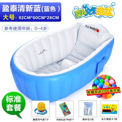 Oppusteligt babybadekar til 0-3 år gammelt babybadekar sammenklappeligt let at bære badekar forsyninger til børn