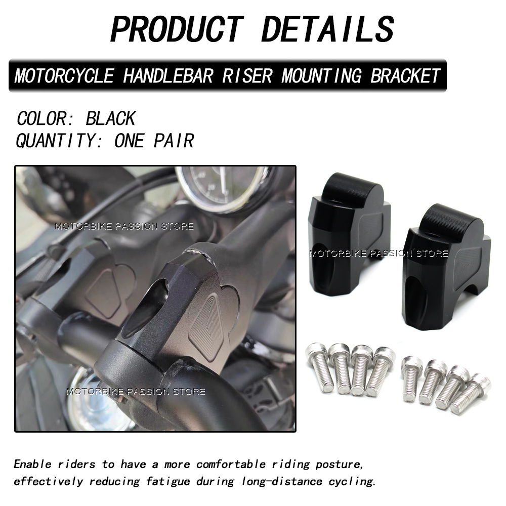 Motorrad Lenker Riser Bar Montieren Griff Erhöhung Clamp Pit Motorrad Zubehör Für QJ Motor SRT 900 SX 900 sx 900SX