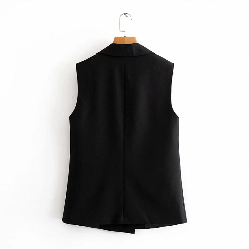 LVWOMN Women Vest Casual Summer Big Size Cotton Sleeveless Vest With Pockets Office Female Outerwear Chic Top