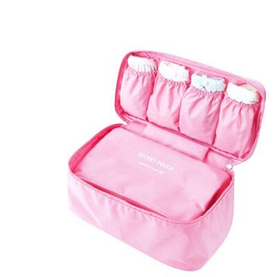 Multifunction Underware Travel Bag Organizer Packing cubes Storage Socks Briefs Clothing Luggage Dust-proof Accessories Supplies: Pink