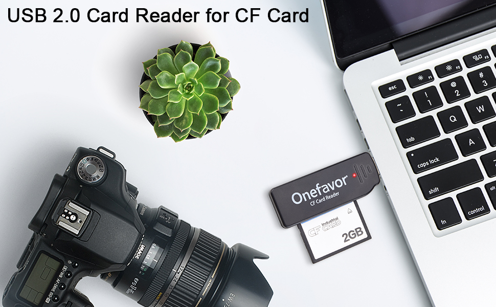 CF Card Reader Compact Flash Memory Card Reader CompactFlash Cards USB Reader/Writer High-Speed USB 2.0 CF Card Reader