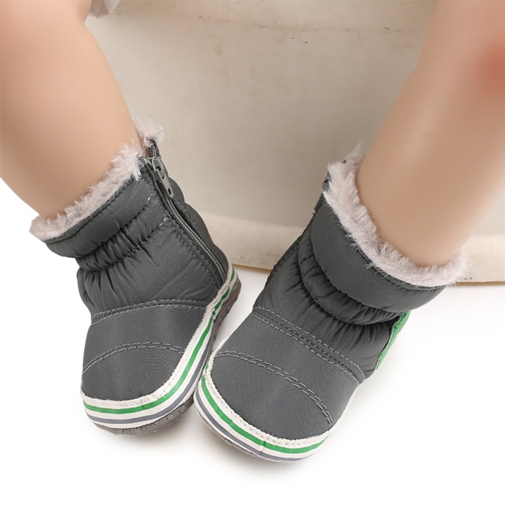 Winter Säuglings Schnee Stiefel 0-18M Baby Junge Mädchen Weiche Sohle funkeln Reißverschluss Erste Gehhilfe Plüsch Gefüttert Schuhe Vlies Stiefel