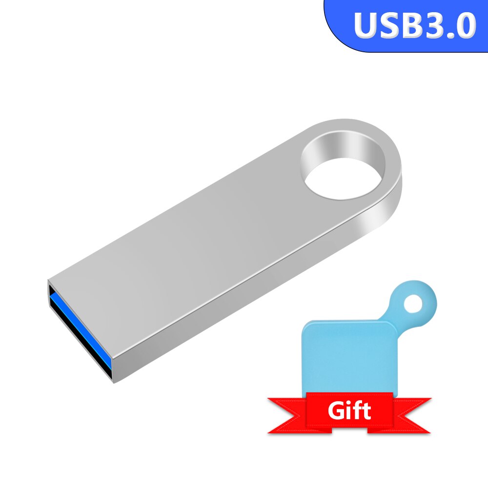 High Speed Pendrive 128GB 64GB 32GB 16GB 8GB Metal USB 3.0 Flash Drive Waterproof Memory Stick 8 16 32 64 128 GB USB Flash 64GB: WHITE / 128 GB
