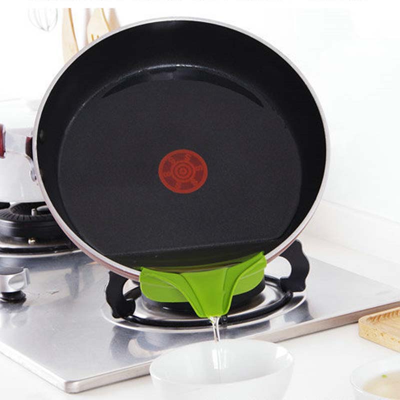 Bac de vidange Anti-déversement en Silicone, déflecteur à bord rond, liquide de soupe, déviation de la bouche, outils de cuisine