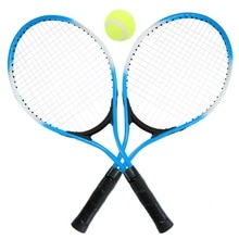 2Pcs Kids Tennis Racket Training Racket with 1 Tennis Ball and Cover Bag for Kids Youth Childrens Tennis Rackets