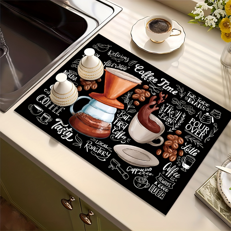 Vochtbestendige Koffiepads Voor Aanrecht En Koffiemachines Water Cup Droogkussen Te Reinigen Absorberend Kamerdecor