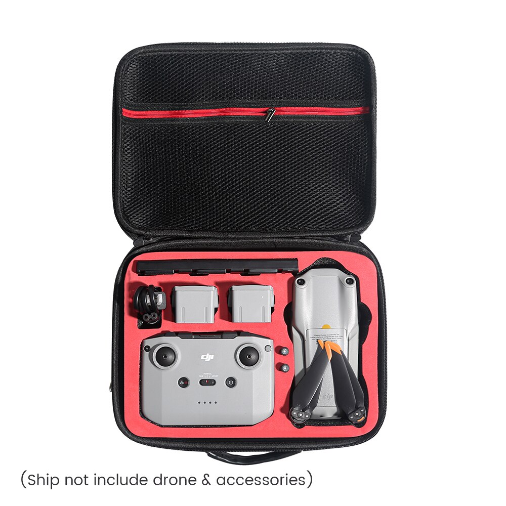 DJI Air 2S Bag Waterproof Portable Carry Case Storage Handbag for DJI Mavic Air 2/2S Bag Drone Accessories: Black red liner