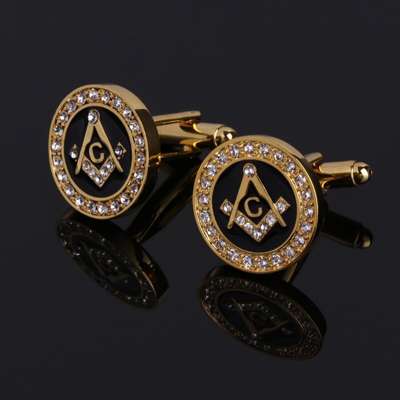 Men Cufflinks High End Luxury Rhinestone Charm Suit For Wedding Business