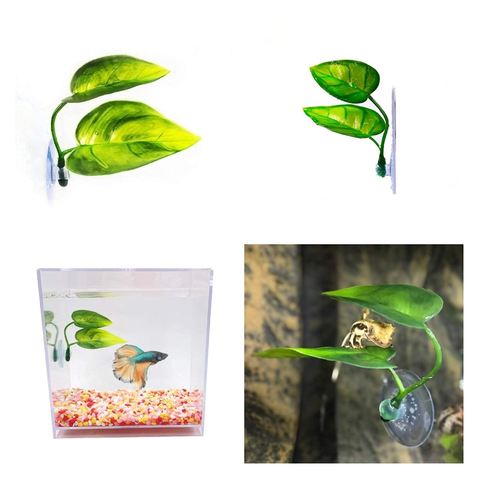 Decoración de pecera para mascotas, Betta, relajación, plantas de juego, hoja, decoración de acuario, peces, Spawning, hamaca de hojas artificiales ornamental