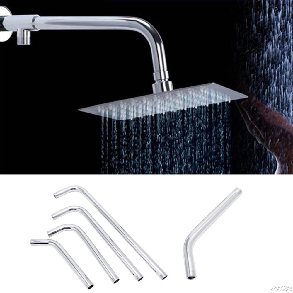 Soporte de brazo de cabezal de ducha de lluvia, tubo montado en la pared de acero inoxidable, rosca G1/2, accesorio de baño C90A,