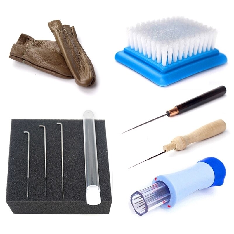 Needle Felting Tool for Beginners, Felting Tools + Needle + Gloves + Foam Accessories, Entry-level Tool Kits, DIY Craft Tool Set