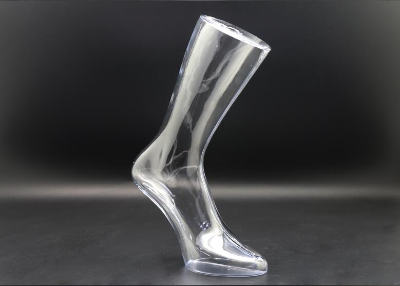 Pied Mannequin pour femme, nouvel outil de présentation de longueur, chaussettes, torse en plastique transparent, 1 pièce