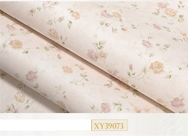 Papel tapiz coreano rosa púrpura floral PVC impermeable para dormitorio Sala pared rollo de papel decoración del hogar 10MX53CM: 39073