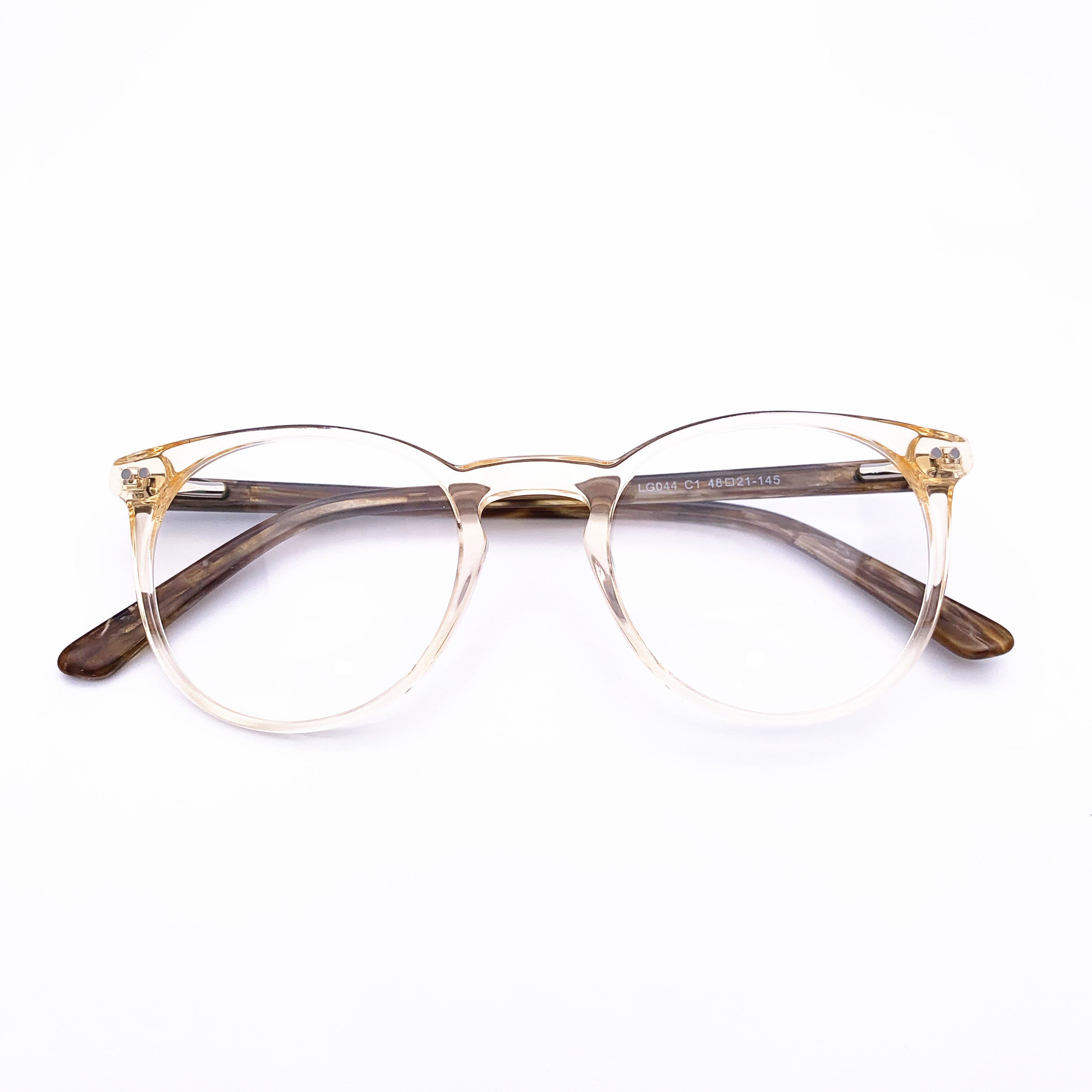 Belight Optical Women Transparent Brown Spring Glasses Frames Optical EyeGlasses Prescription Eyewear 044