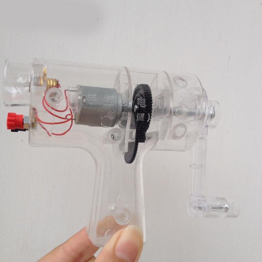 Miniature håndgenerator energi konverter kraftgenerator fysik eksperimentelt undervisningsudstyr skoleundervisningsinstrument