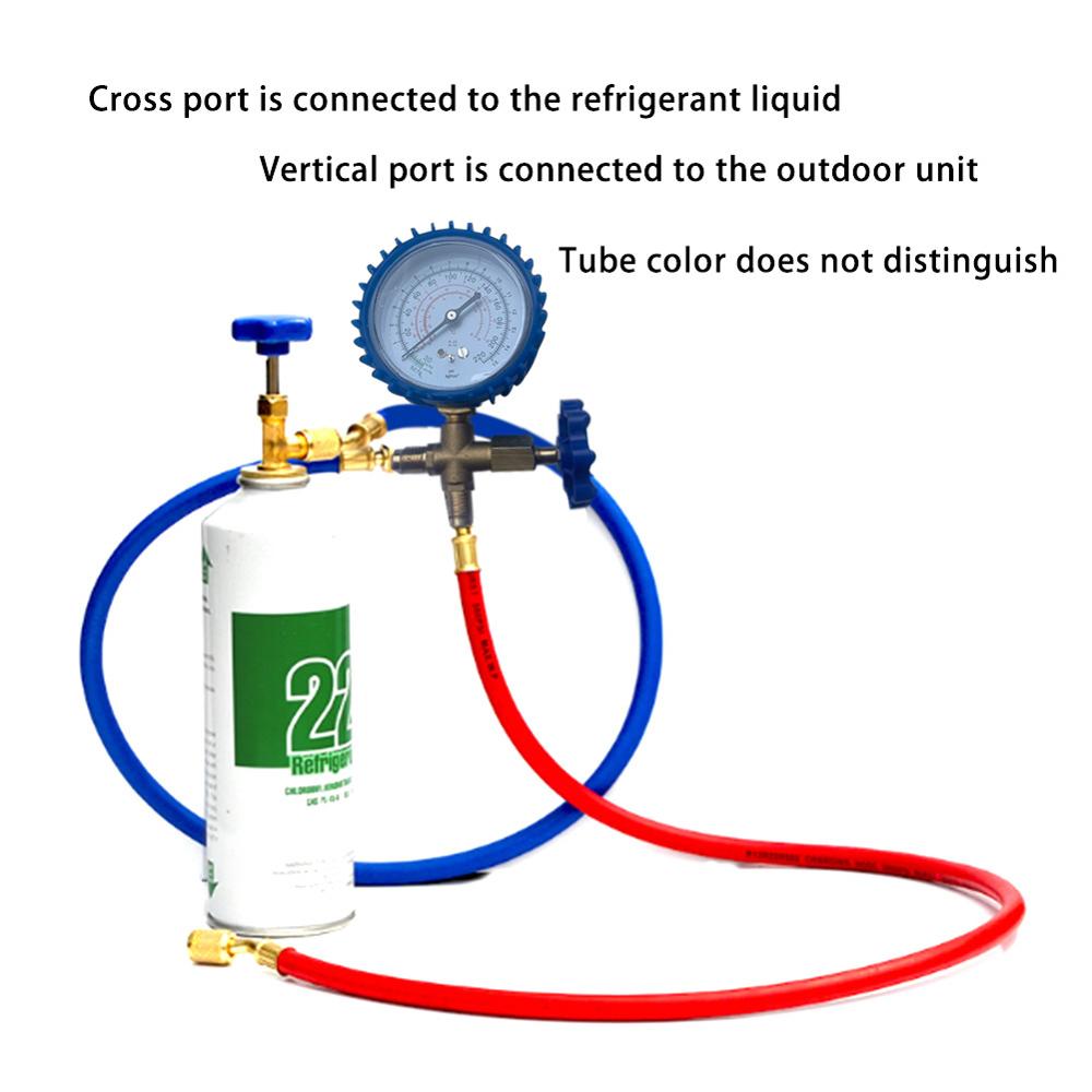 R22 réfrigérant ménage voiture climatisation fluorure ajout trousse à outils fréon commun compteur de gaz froid