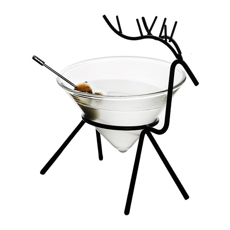 Jern kunst fawn hjort kegle split type martini glas coupe bar kreativitet charms gør-det-selv cocktail sur vin bryllup champagne underkop