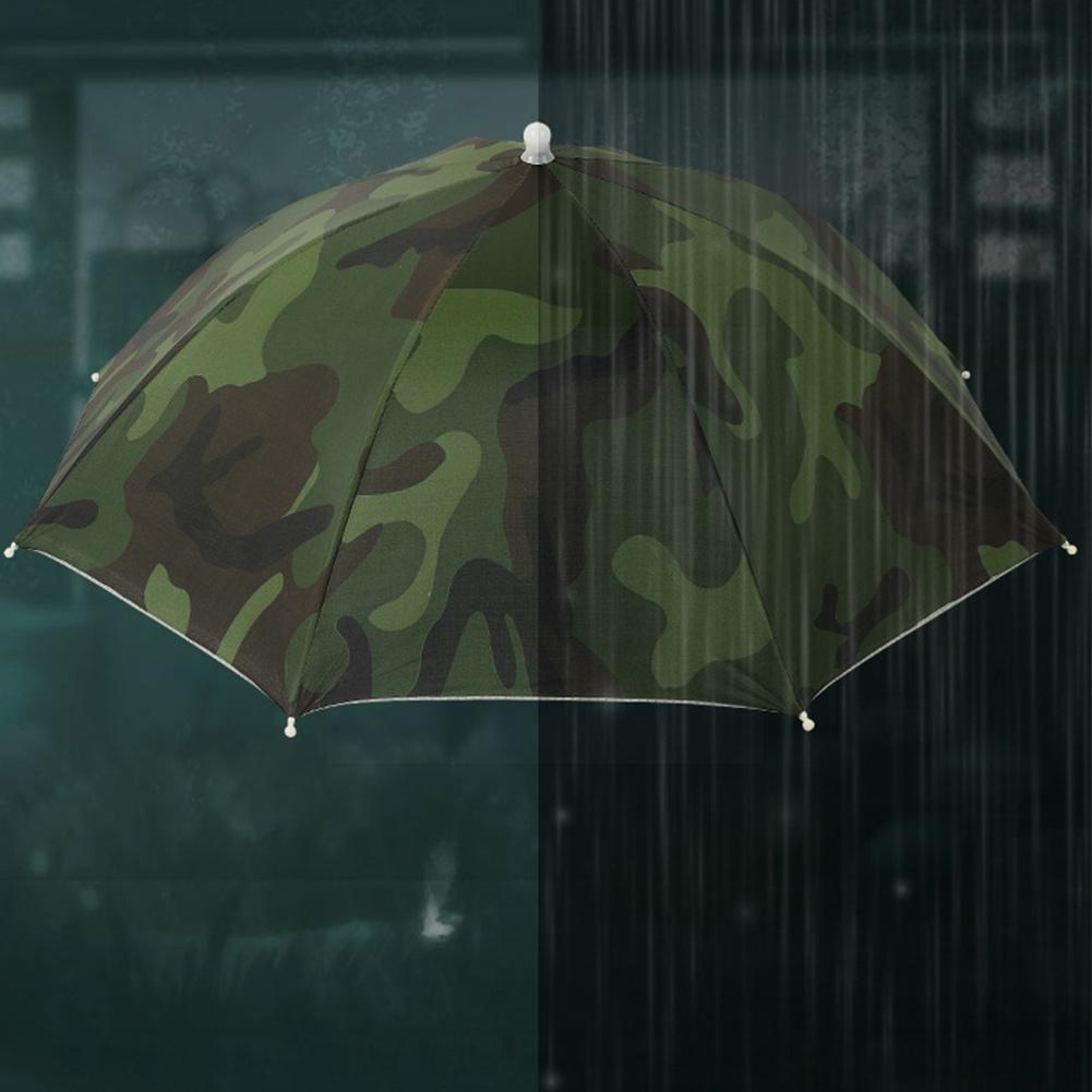 Portable Rain Umbrella Hat Foldable Outdoor Shade Beach Hats Hiking Wear Cap Waterproof Umbrella Fishing Campi A9i7
