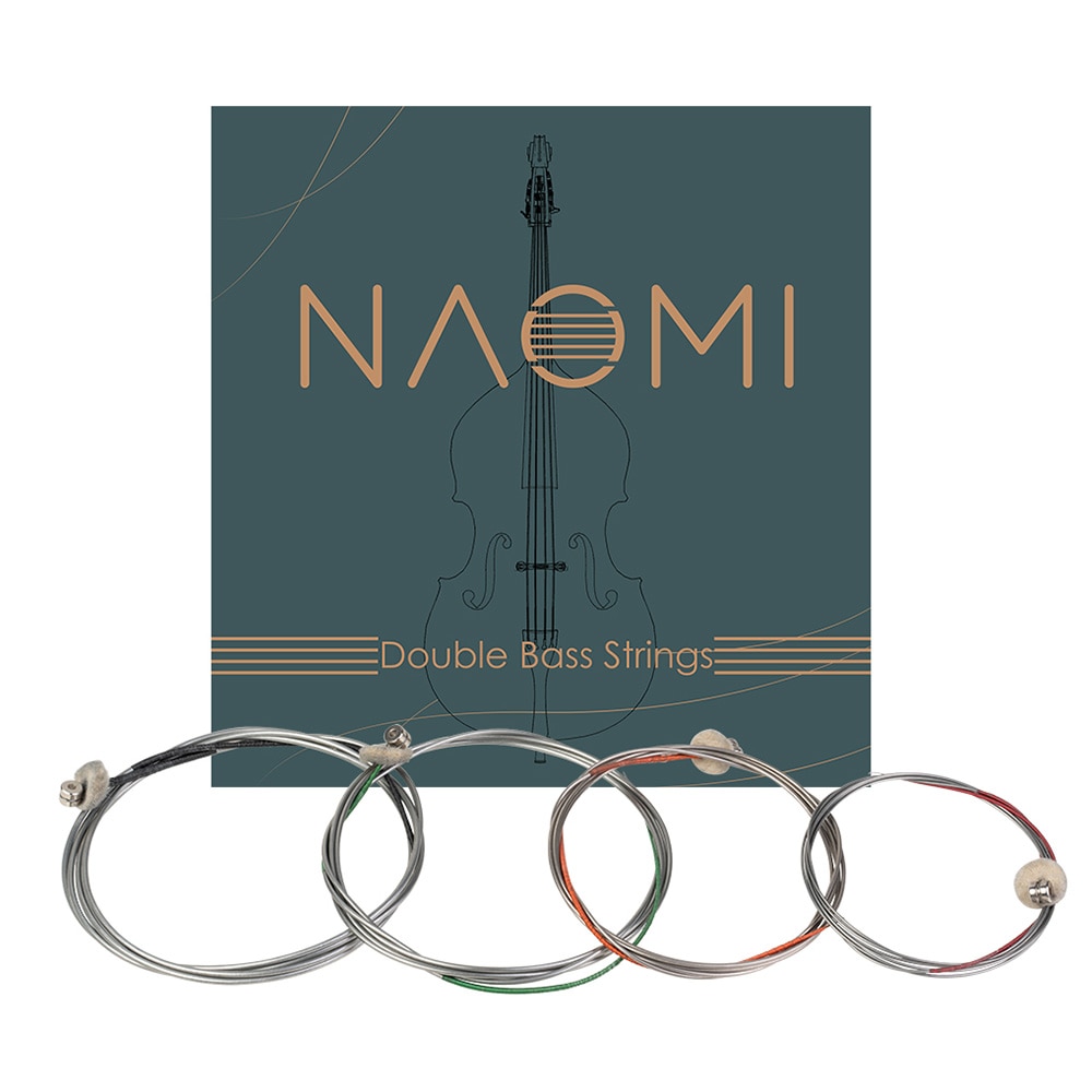Naomi Contrabas Contrabas Snaren Vervangende Onderdelen Staal String Set Voor 1/8 Upright Double Bass Viool Accessoires