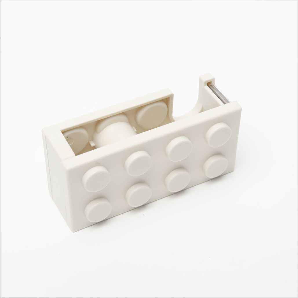 Practical Durable DIY Sticker Tape Dispenser Safe Tape Dispenser Rectangle Office Supplies: Mixed Color