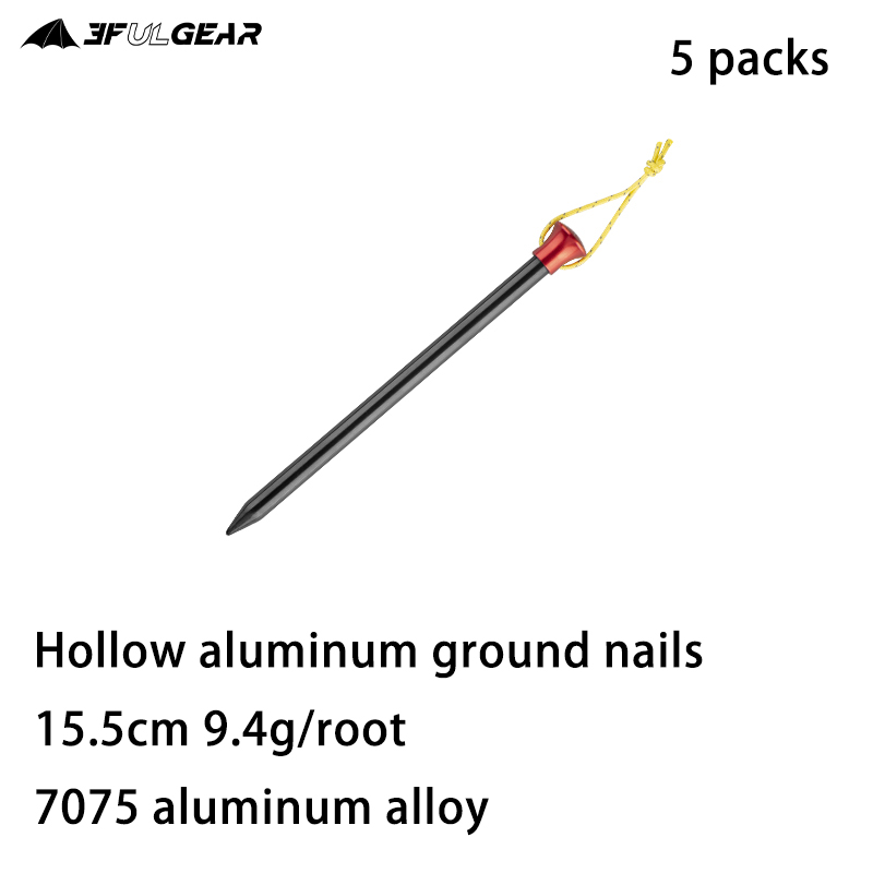 3f ul redskap 15.5 cm pinnar aluminiumspik spik för camping tält rep ultralätt tälttillbehör 5 st utrustning utomhusresor: A 15.5cm 5 stycken