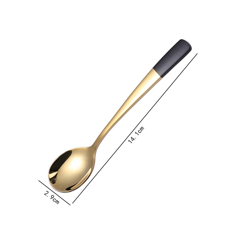 Round Shaped Spoon Ice Cream Dessert Spoon Teaspoo... – Grandado