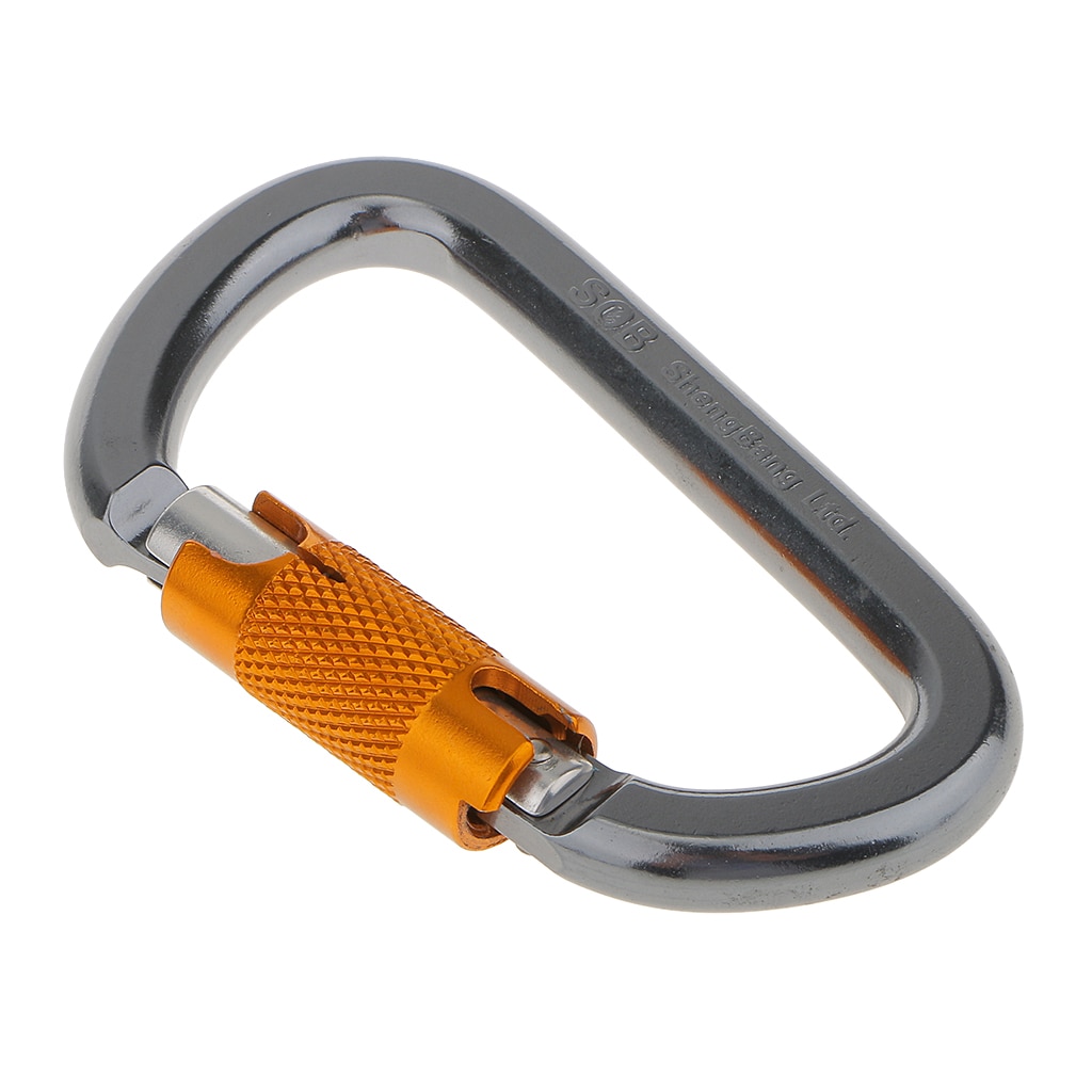 28KN Aluminium Alloy Rock Climbing Tree Rigging Carabiner Hook Rappelling Equipment Gear for Exploring Rappelling Rescue