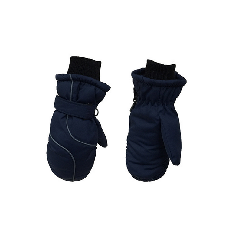 1 Pair Children's Ski Mittens Girls Boys Snow Warm Winter Gloves Outdoor Waterproof Windproof Thicken for Snowboard Gloves: Navy