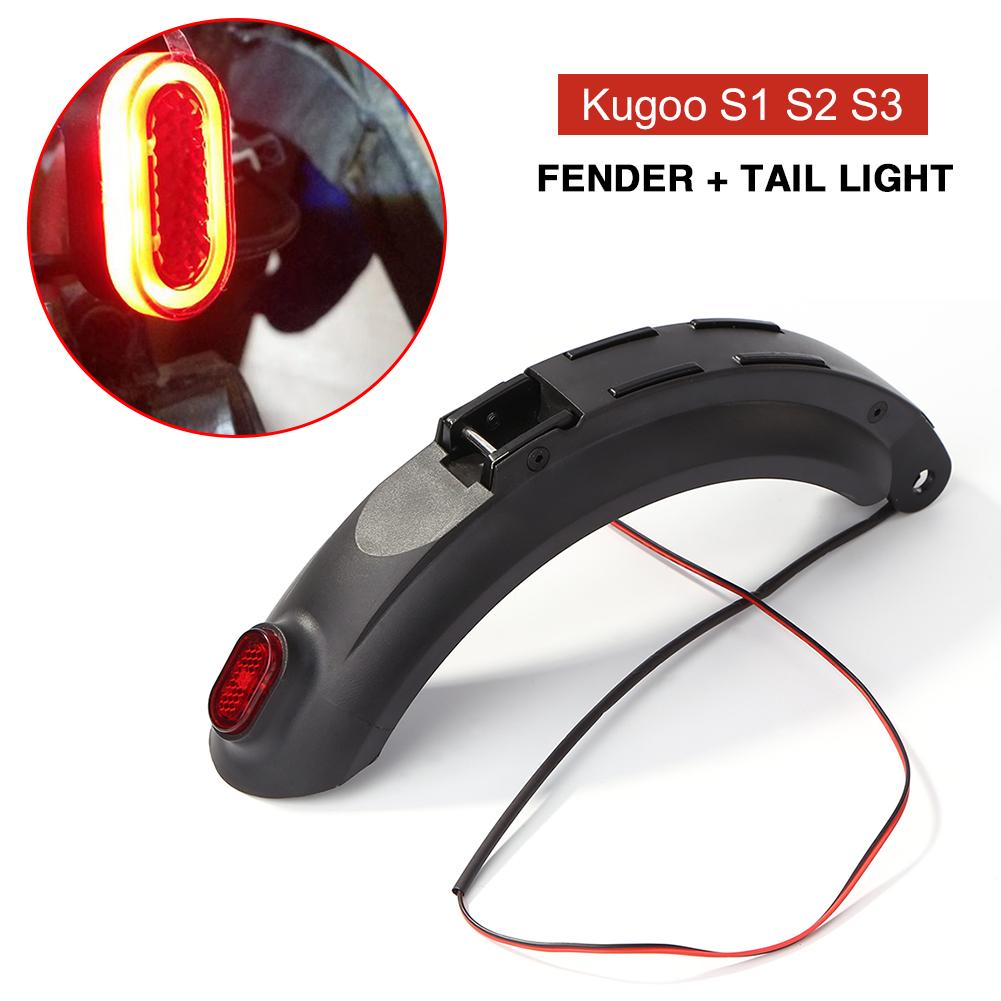 Für Kugoo S1 S2 S3 Elektrische Rolle Hinteren KotflüGel Halterung Fender Wache Skateboard KotflüGel + Schwanz Lampe für Kugoo Zubehör