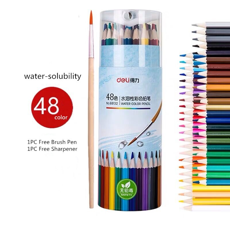 Sharkbang 12/24/36/48 Colored Pencil With Free Pencil Sharpener Lapis De Cor Artist Painting Sketch Oil Water Color Pencil Set
