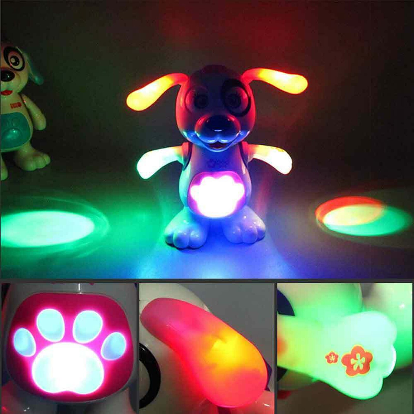 Electronic Dance Dog Toy Music Dance Walking Interaction Kids Puppy Pet Toy Mimicry Interactive Educational Toy with Light