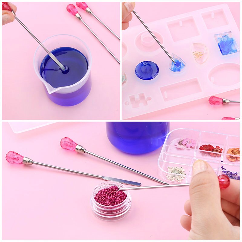 Epoxy Resin Jewelry making tools Silicone Workbenches Plastic beaker UV flashlight sticks Disposable Cup Handmade Craft Supplies