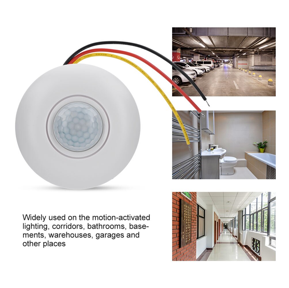 360 Suction Point Infrared PIR Motion Sensor Switch Intelligent Brightness Sensor With Time Delay For LED Ceiling Light​​