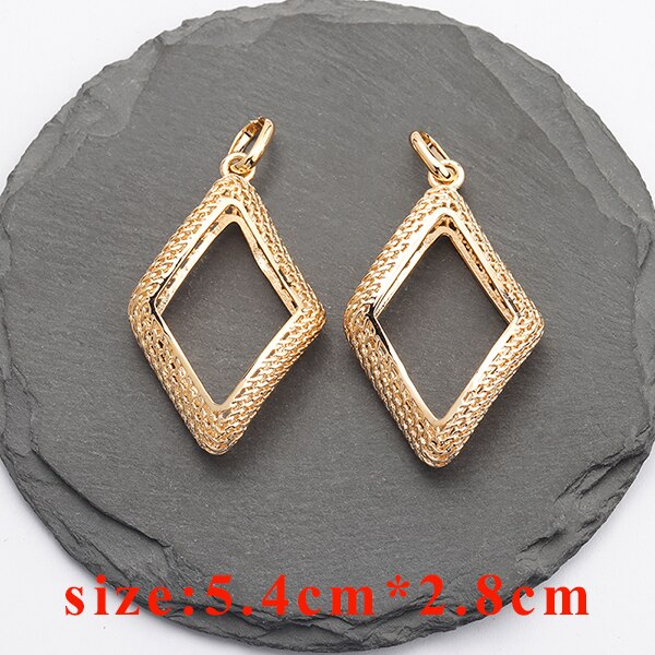 YEGUI M831, accessori dei monili, 18k oro placcato, 0.3 micron, ciondolo fai da te, fatto a mano, fascini, fascini di diy orecchini, monili che fanno, 6 pz/lotto: M83108