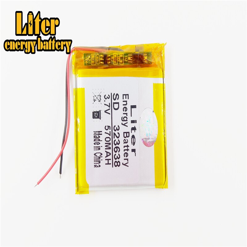 Batería de polímero de litio de tamaño 323638, 3,7 V, 570mah, con placa de protección, producto Digital, la mejor