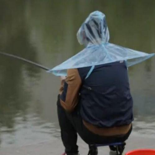 Regnfrakke paraply hovedbeklædning hat fiskeri paraply regnfrakke dække gennemsigtig foldbar hængt udendørs paraply børn