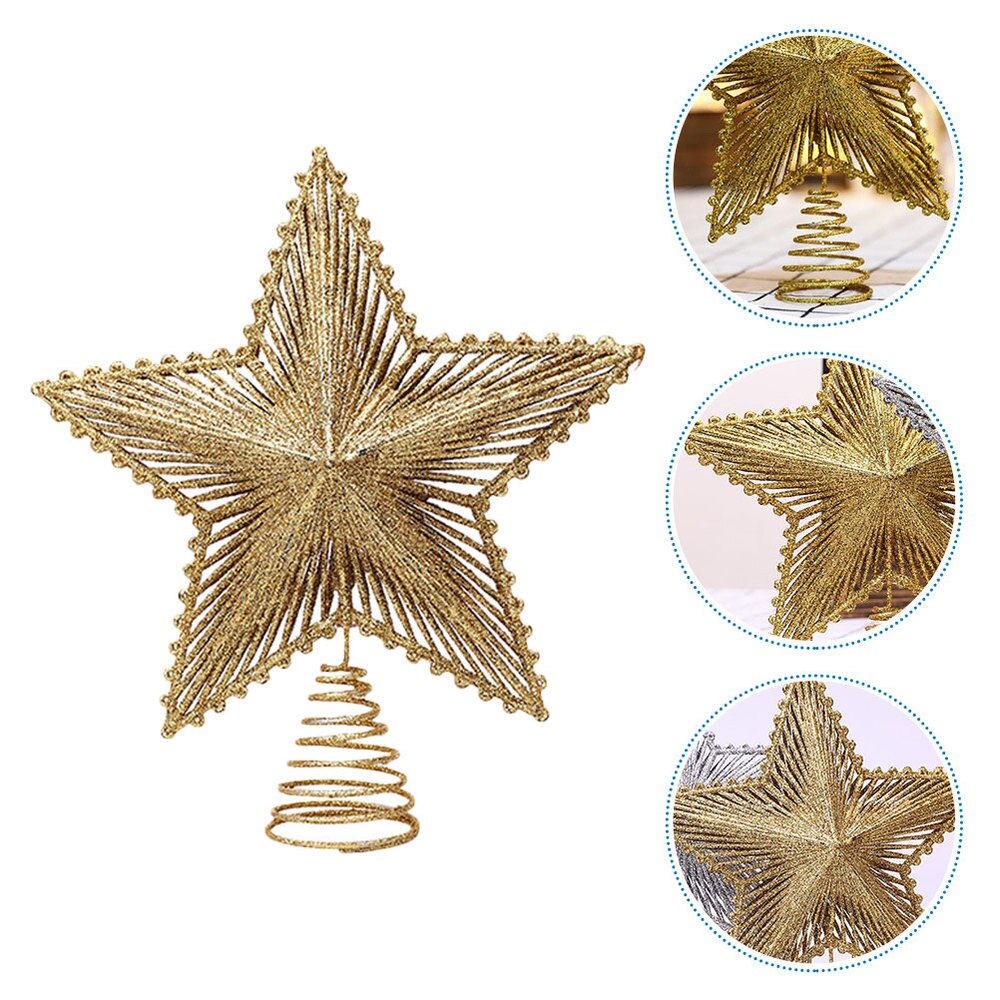 Kerst Glitter Ster Treetop Ijzer Xmas Tree Topper Decoratie Voor Thuis